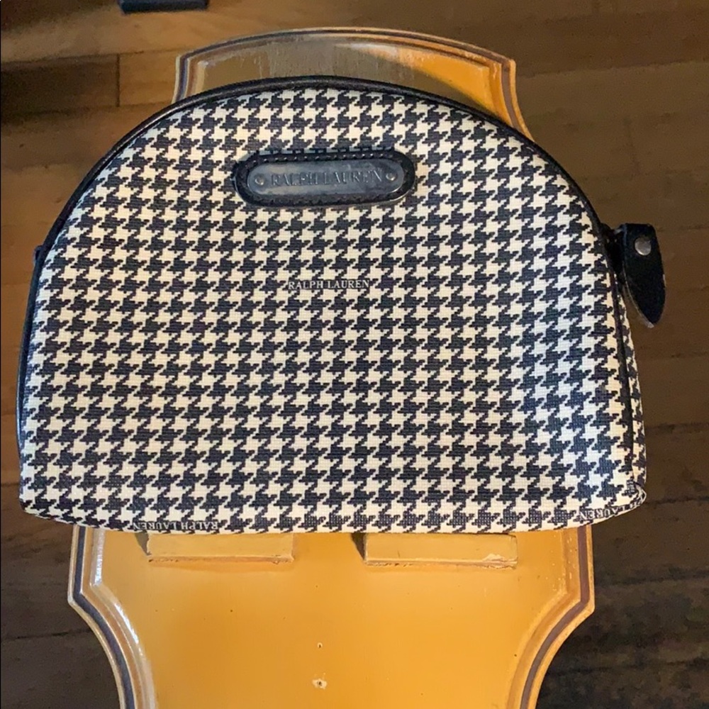Vintage Ralph Lauren Houndstooth Leather? Pouch